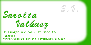 sarolta valkusz business card